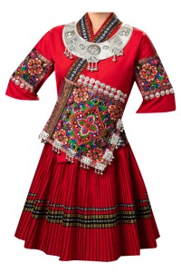 Custom-made Hmong costume female Dong design minority costume adult summer short embroidery dance performance travel clothing SKDO007